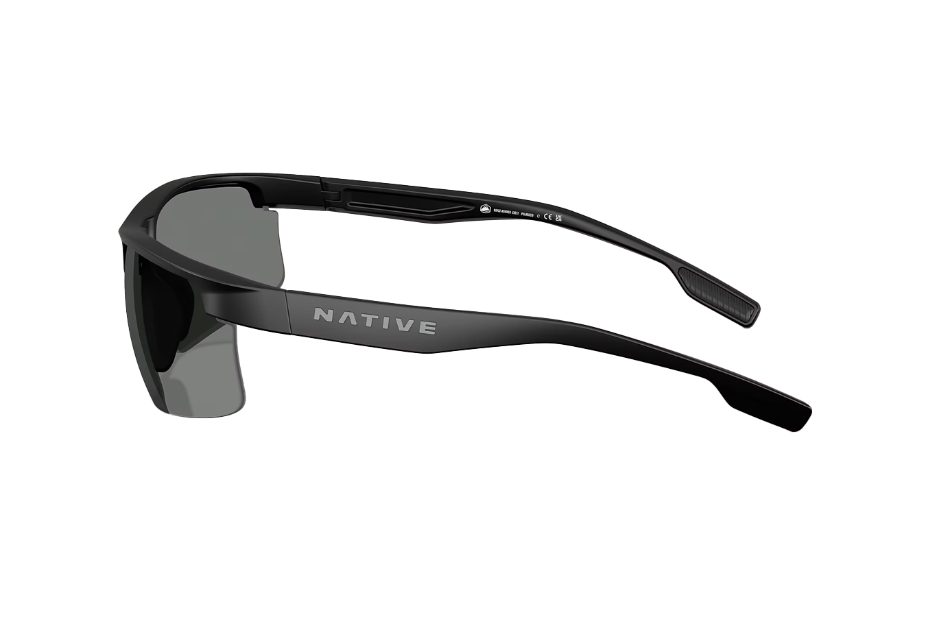 NATIVE EYEWEAR Ridge-Runner Crest Matte Black with Grey Polarized